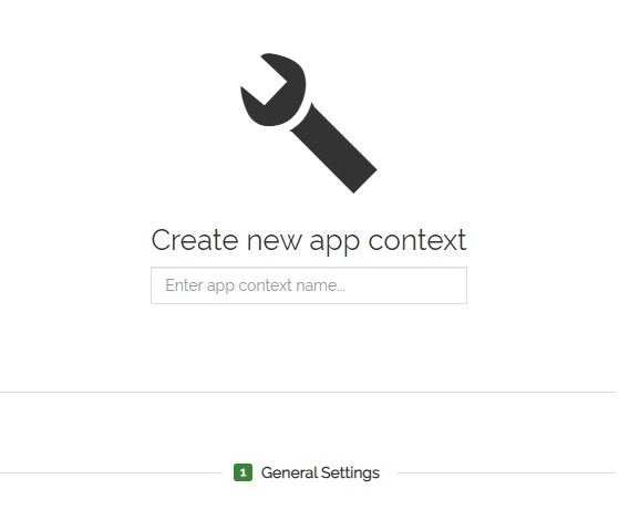 General settings - the context name